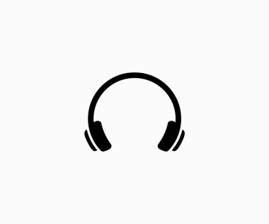 Kulaklık simgesi tasarım şablonu. Kulaklık vektör işareti
