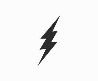 Lightning bolt icon. Electric power symbol vector.