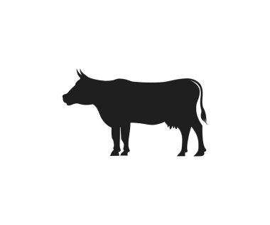 Silhouette of a cow. Vector cow icon illustration isolated