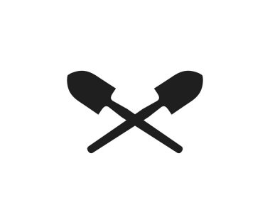 Shovel icon vector. Shovel sign symbol
