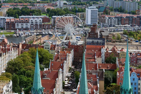 Panoramik Saint Virgin, Avrupa'nın bina Poland.The en büyük tuğla Gdansk Katedrali