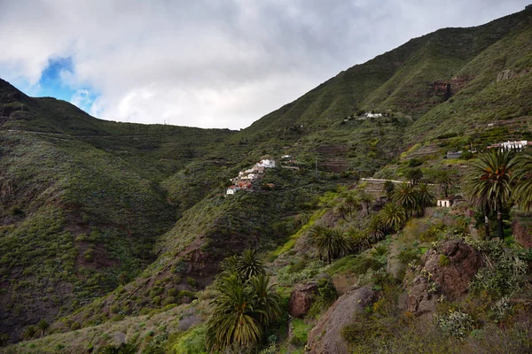 Berglandschaft Auf Der Tropischen Insel Teneriffa Kanarienvogel Spanien Schlucht Trekking — Stockfoto