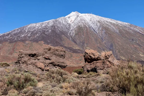 Vue Sur Teide Depuis Garcia Rock Belle Journée Ensoleillée Dans — Photo