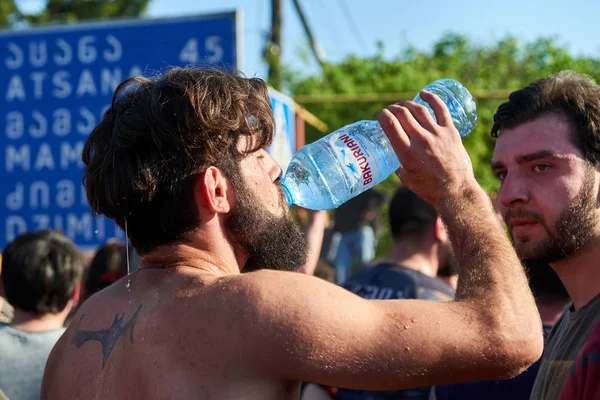 Lelo burti, Shukhuti top için Paskalya Savaşı, Gürcü Rugby — Stok fotoğraf