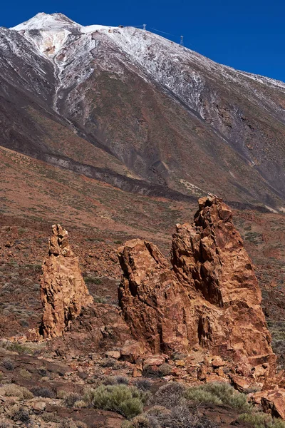 Widok na wulkan Teide i piękny krajobraz parku Narodowego Teide, Teneryfa. — Zdjęcie stockowe