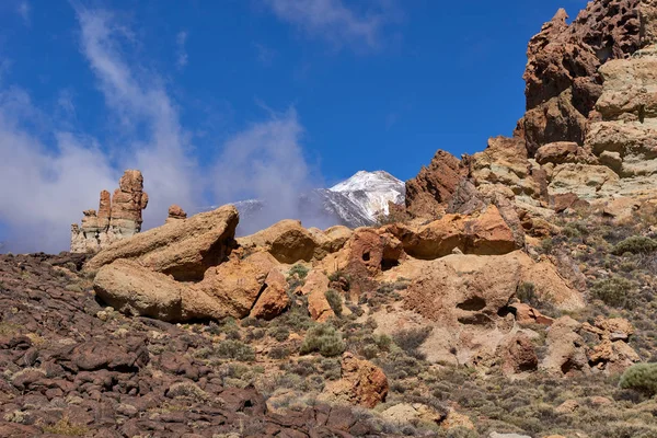 Teide Milli Parkı roques de garcia Tenerife, Kanarya Adaları — Stok fotoğraf