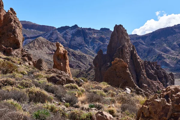 Teide Milli Parkı roques de garcia Tenerife, Kanarya Adaları — Stok fotoğraf