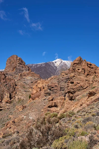 Park narodowy Teide roques de garcia w tenerife na Wyspach Kanaryjskich — Zdjęcie stockowe