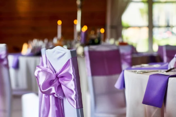 Beautiful white wedding chair — Stock Photo, Image