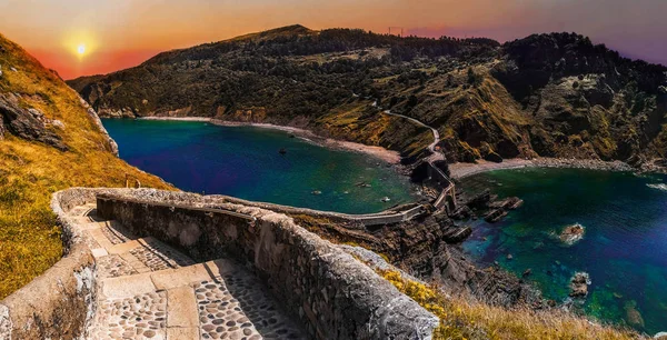 Paisaje Escénico San Juan Gaztelugatxe Bermeo País Vasco — Foto de Stock