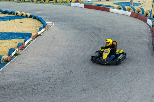 Niños Kart Racing Karting Automovilismo Road Racing —  Fotos de Stock