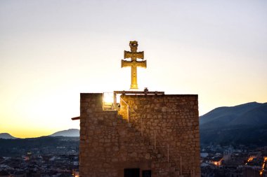 Caravaca kasaba, İspanya karşı eski Hıristiyan çapraz.