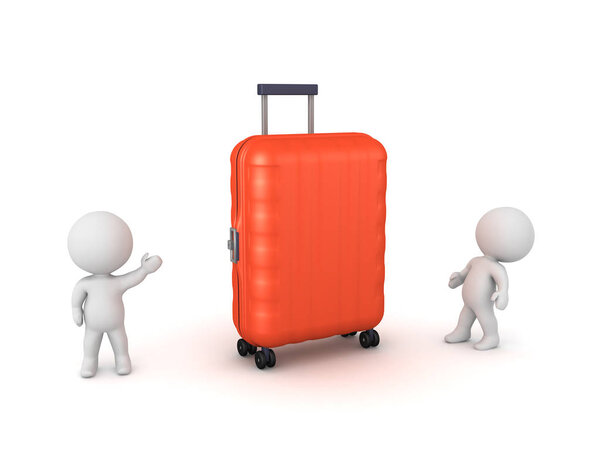 Два трехмерных персонажа с большой тележкой
