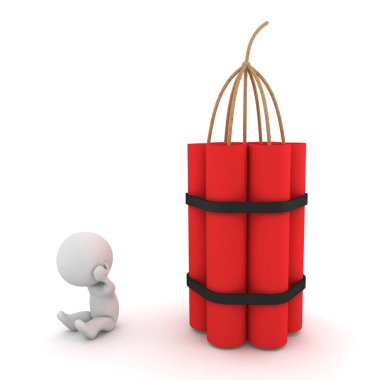 o dinamit yanında olduğu için 3D karakter vurguladı