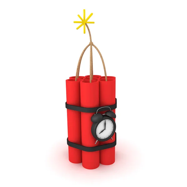 3D Rendering of ignited timebomb — Stock Photo, Image