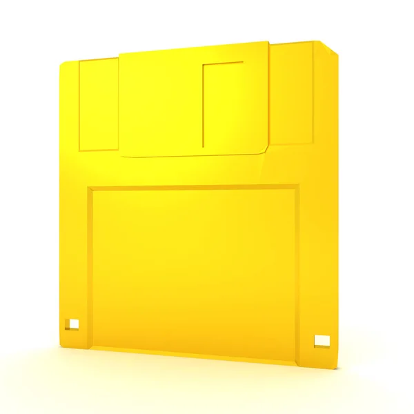 Rendu 3D de disquette dorée — Photo