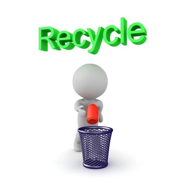 3D Renderização do conceito de reciclagem — Fotografia de Stock