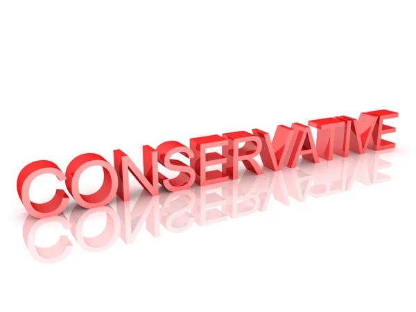3D Rendering of text saying Conservative — Stock Photo, Image