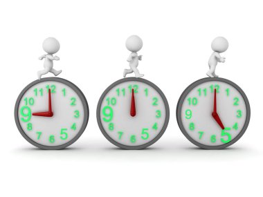 Da boyunca yorgun alma ile kişi gösteren 3d Rendering