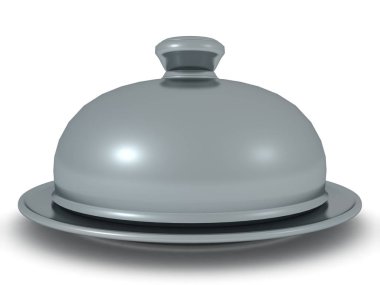 Fantezi cloche servis tabağı 3d Rendering