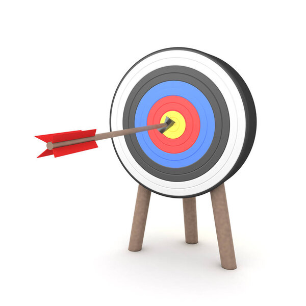 3D рендеринг стрелки, попадающей в середину цели
