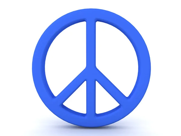3d 渲染和平标志 — 图库照片