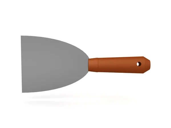 Rendu 3D de la spackle de la spatule grattoir de peinture — Photo