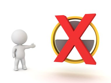 3d Anti nükleer güç kavramının rendering