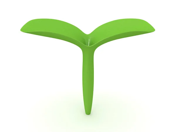 3D-rendering av Groddplanta gror växters odling — Stockfoto