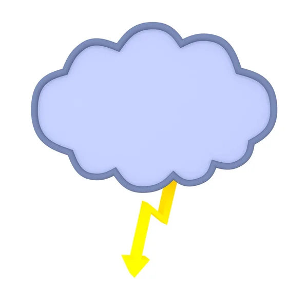 水滴のない雷雨雲の3Dレンダリング — ストック写真
