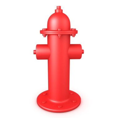 3d Kırmızı yangın musluğunun işlenmesi