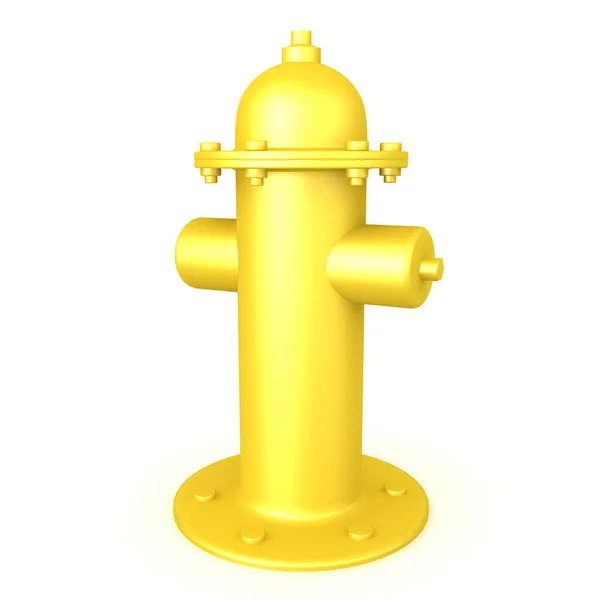 3D Rendering of yellow fire hydrant — Stock Photo, Image