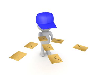 3d Postacı üç yönde harflerteslim