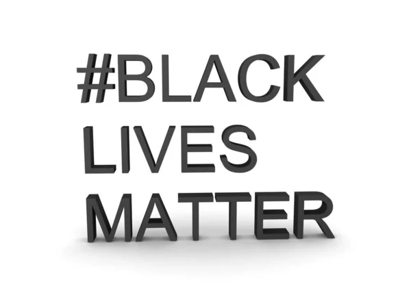 Representación Texto Diciendo Hash Tag Vidas Negras Importan Representación Aislada —  Fotos de Stock