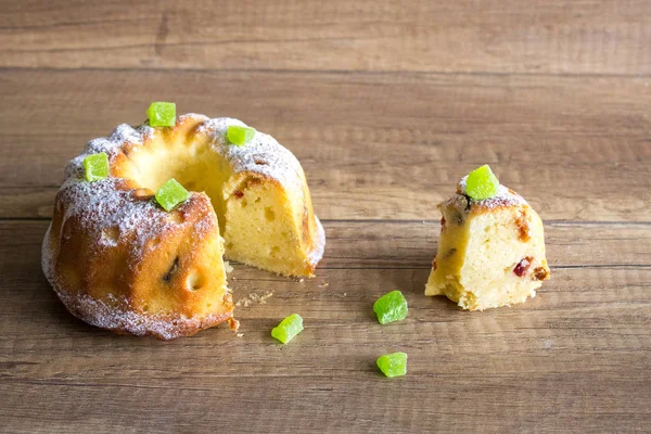 Candied Apple Muffins Wooden Background — Stock Photo, Image