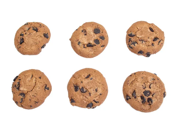 クッキー 白い背景で隔離のチョコレート チップ クッキー — ストック写真