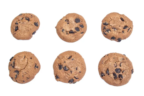 Cookies Chocolate Chip Cookie Isolated White Background — Stock Photo, Image