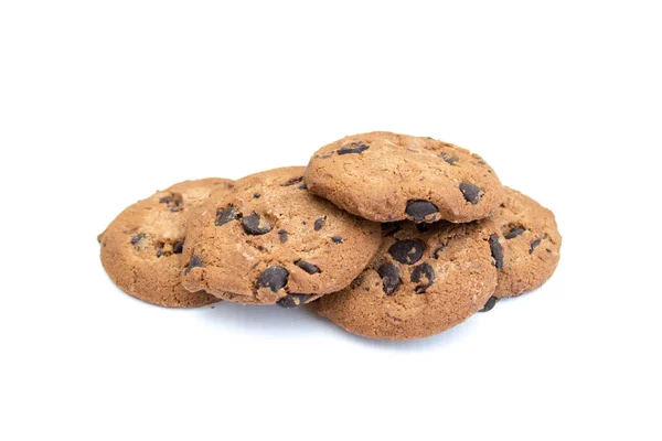 Cookies Schokoladenkeks Isoliert Auf Weißem Hintergrund lizenzfreie Stockbilder