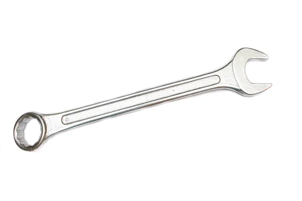 Γαλλικό Κλειδί Εργαλεία Για Επισκευή Κλειδί Που Απομονώνονται Λευκό Φόντο — Φωτογραφία Αρχείου
