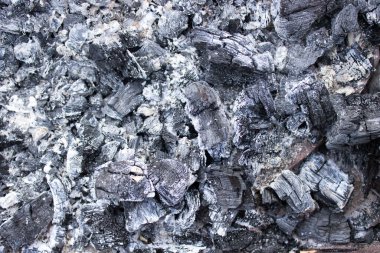 Soğutulmuş kömür, güzel, ateşli bir arka plan.