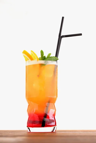 Summer Orange Cocktail Grenadine Lemon — Stock Photo, Image