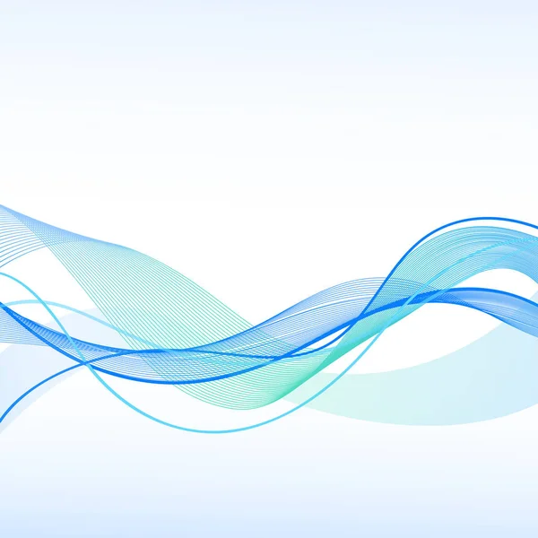 Elegant Abstract Smooth Speed Blue Wave Modern Stream Background Vector — Stock Vector