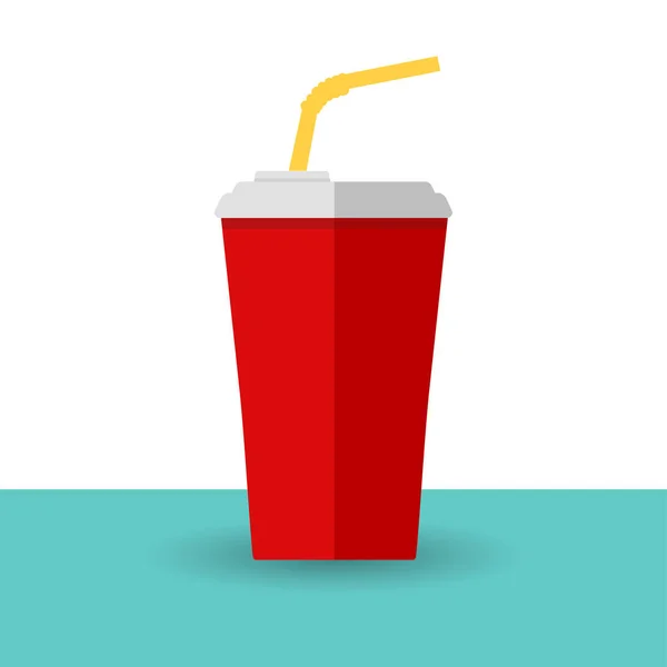 Copo Bebida Fast Food Ilustração Vetorial Eps —  Vetores de Stock