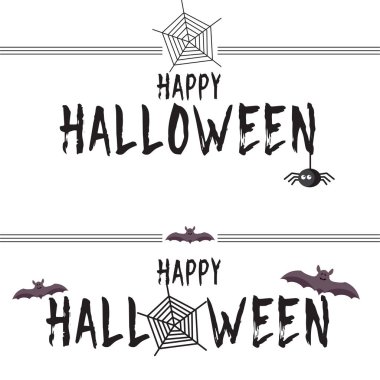 Cadılar Bayramı arka plan beyaz ve siyah örümcekler elle çizilmiş vektör. Vektör, illüstrasyon 10.