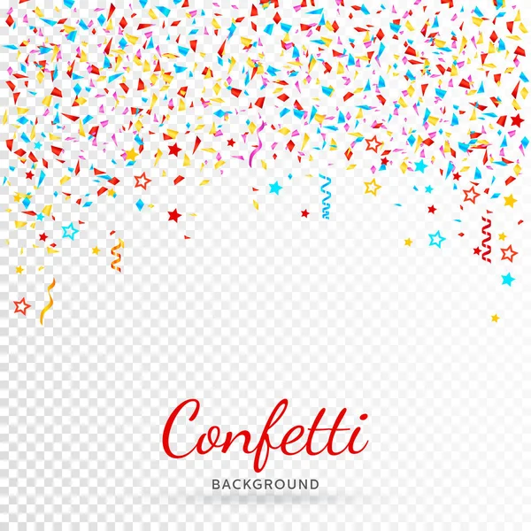 Bright Colorful Vector Confetti Background All Elements Separate Layers Vector — Stock Vector
