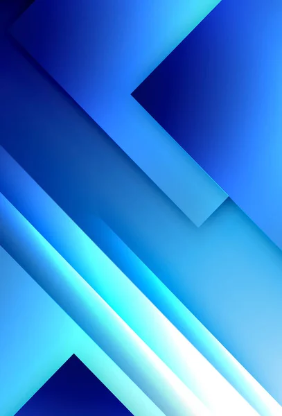 Blue Geometric Background Fluid Shapes Composition Eps10 Vector — Stock Vector