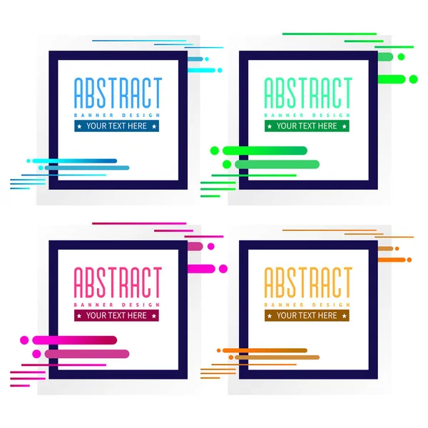 Abstrakt Geometrisk Banderoll Som Vit Bakgrund Vektor Illustration Eps10 — Stock vektor