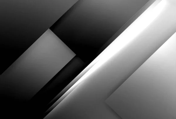 Siyah Beyaz Geometrik Arka Plan Akışkan Şekiller Bileşimi Eps10 Vektörü — Stok Vektör