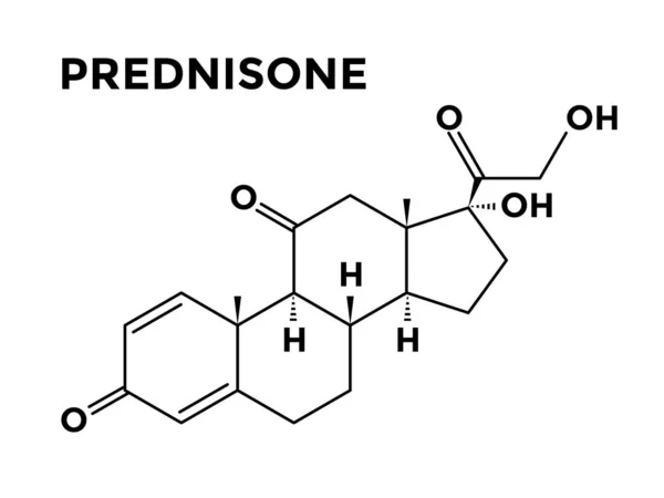 普地尼松皮质类固醇结构化学配方 — 图库矢量图片