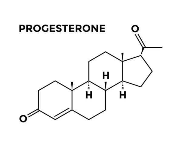 プロゲステロン女性ホルモン構造化学式 — ストックベクタ